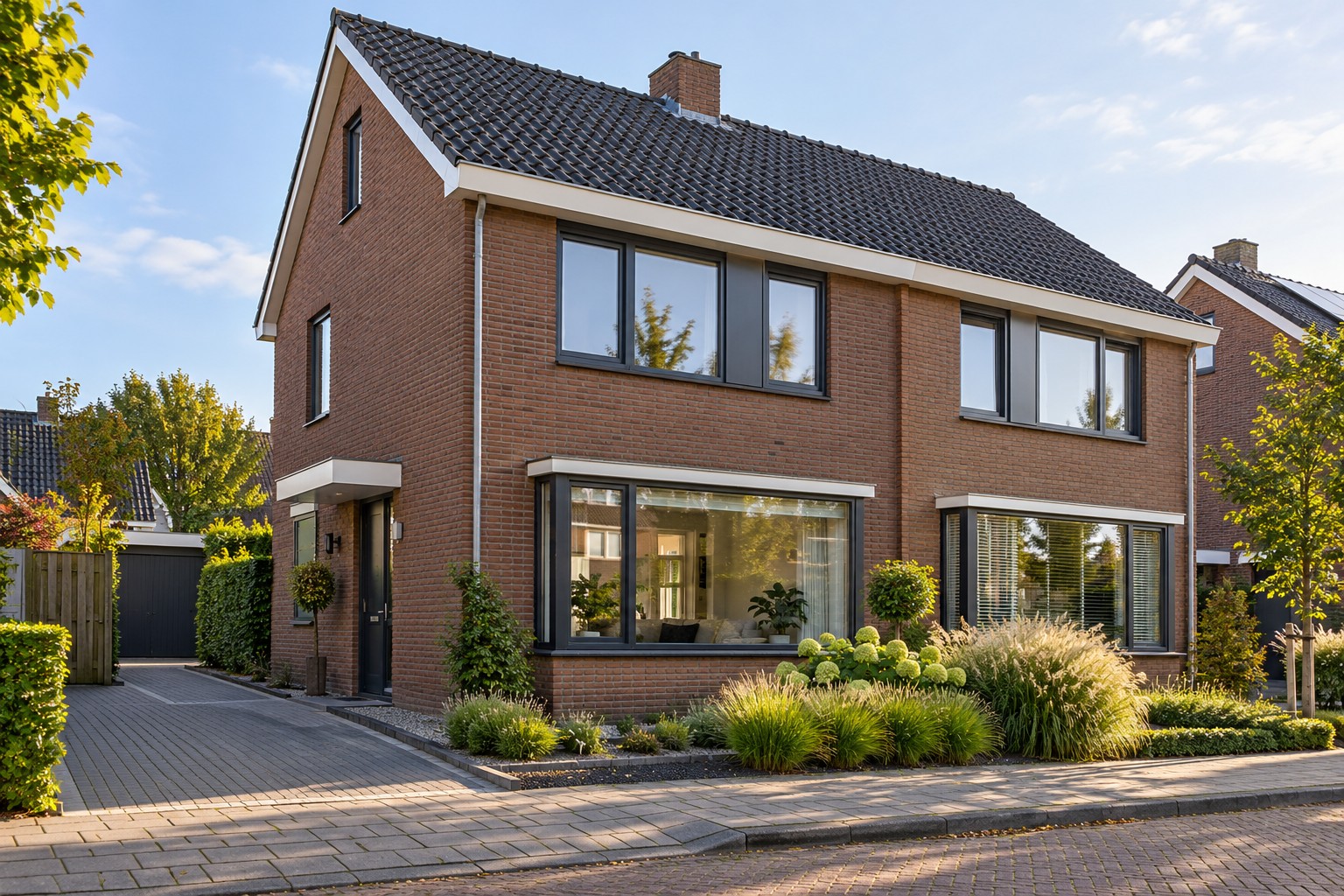Sfeerbeeld van een Nederlandse woning met kunststof kozijnen